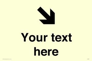 Custom Directional signage arrow down right