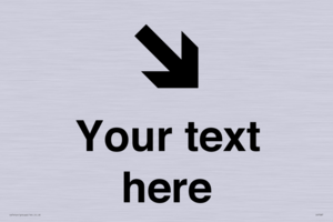 Custom Directional signage arrow down right