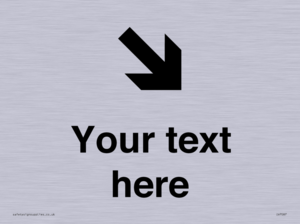 Custom Directional signage arrow down right