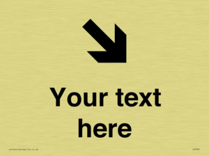 Custom Directional signage arrow down right