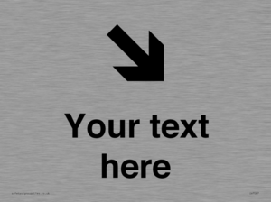 Custom Directional signage arrow down right