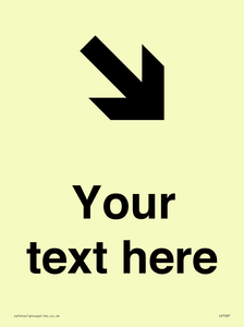 Custom Directional signage arrow down right