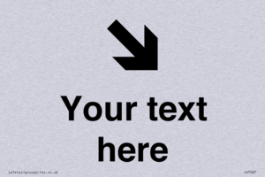 Custom Directional signage arrow down right