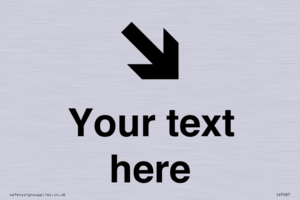 Custom Directional signage arrow down right