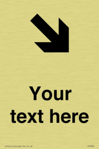 Custom Directional signage arrow down right