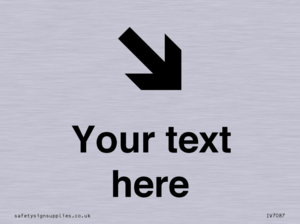 Custom Directional signage arrow down right