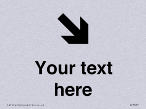 Custom Directional signage arrow down right