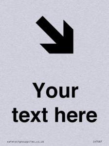 Custom Directional signage arrow down right