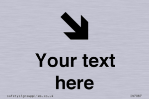 Custom Directional signage arrow down right