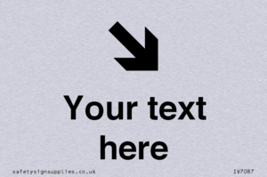 Custom Directional signage arrow down right