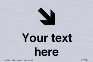 Custom Directional signage arrow down right