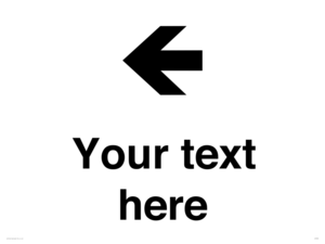 Custom Directional signage arrow left