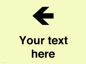 Custom Directional signage arrow left