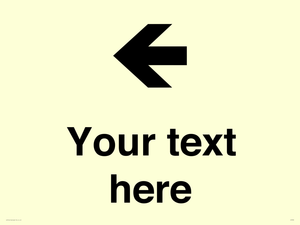 Custom Directional signage arrow left