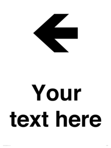 Custom Directional signage arrow left