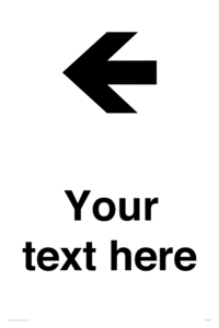 Custom Directional signage arrow left