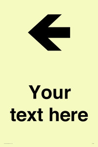 Custom Directional signage arrow left