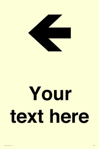 Custom Directional signage arrow left