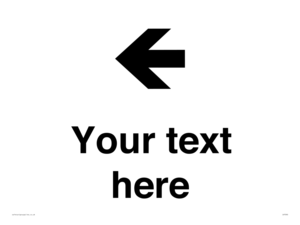 Custom Directional signage arrow left