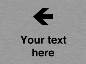 Custom Directional signage arrow left