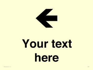 Custom Directional signage arrow left