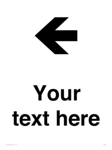 Custom Directional signage arrow left