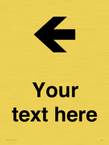 Custom Directional signage arrow left