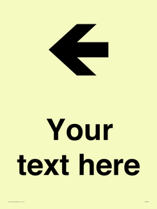 Custom Directional signage arrow left