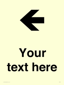 Custom Directional signage arrow left