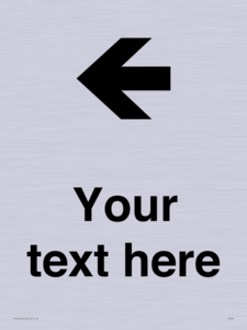 Custom Directional signage arrow left