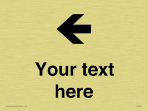 Custom Directional signage arrow left