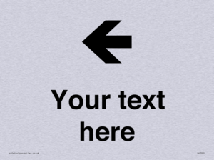Custom Directional signage arrow left