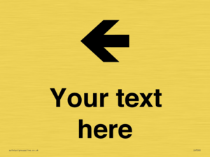 Custom Directional signage arrow left