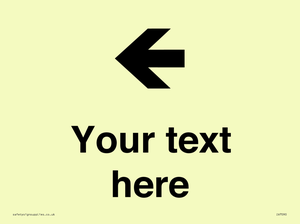 Custom Directional signage arrow left