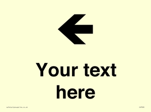 Custom Directional signage arrow left