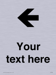 Custom Directional signage arrow left