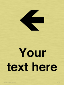 Custom Directional signage arrow left