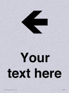 Custom Directional signage arrow left