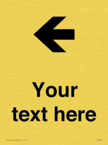 Custom Directional signage arrow left