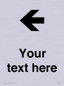 Custom Directional signage arrow left