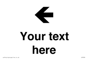 Custom Directional signage arrow left