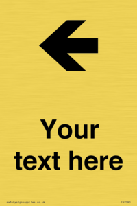 Custom Directional signage arrow left