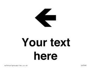 Custom Directional signage arrow left