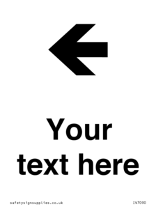 Custom Directional signage arrow left