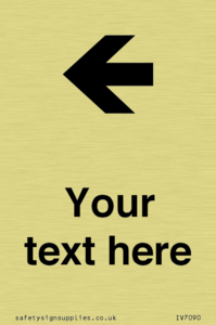 Custom Directional signage arrow left