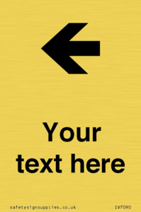 Custom Directional signage arrow left