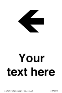 Custom Directional signage arrow left