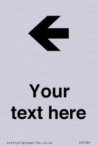 Custom Directional signage arrow left