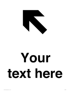Custom Directional signage arrow up left