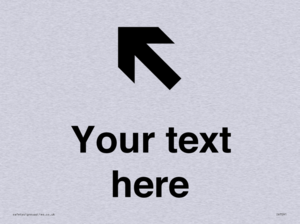 Custom Directional signage arrow up left